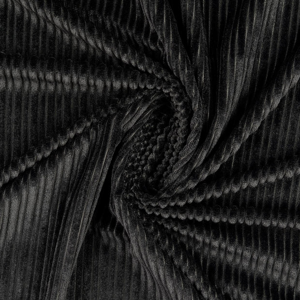 corduroy fabric black 