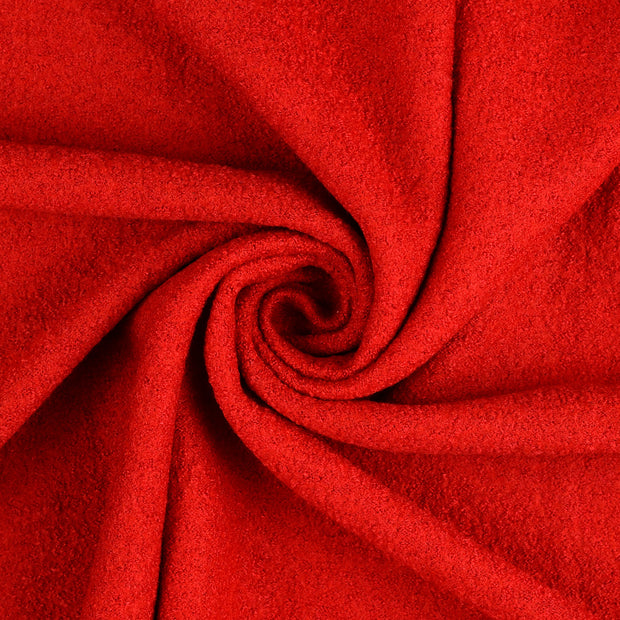 boucle fabric red 