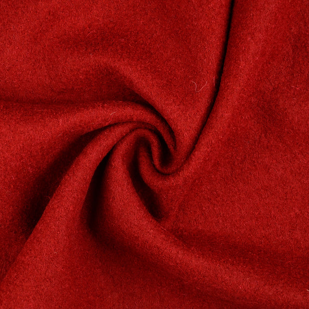 virgin wool fabric red 