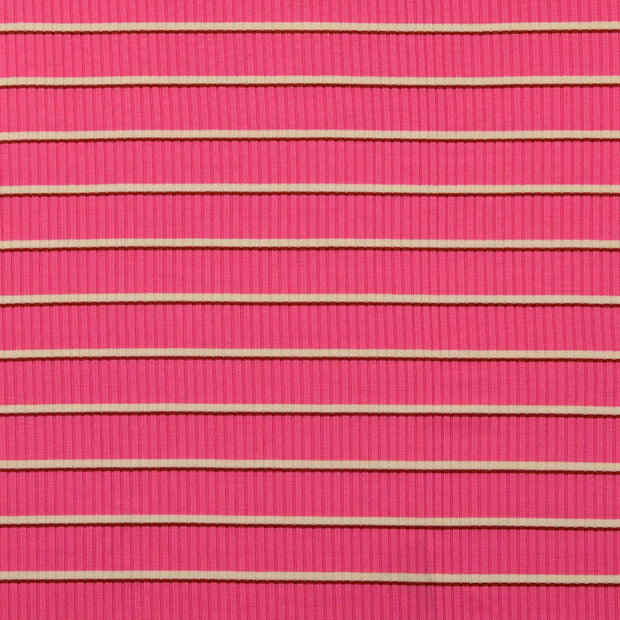 knits fabric stripe pink