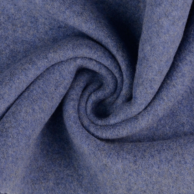 Fleece fabrik jeansblau 